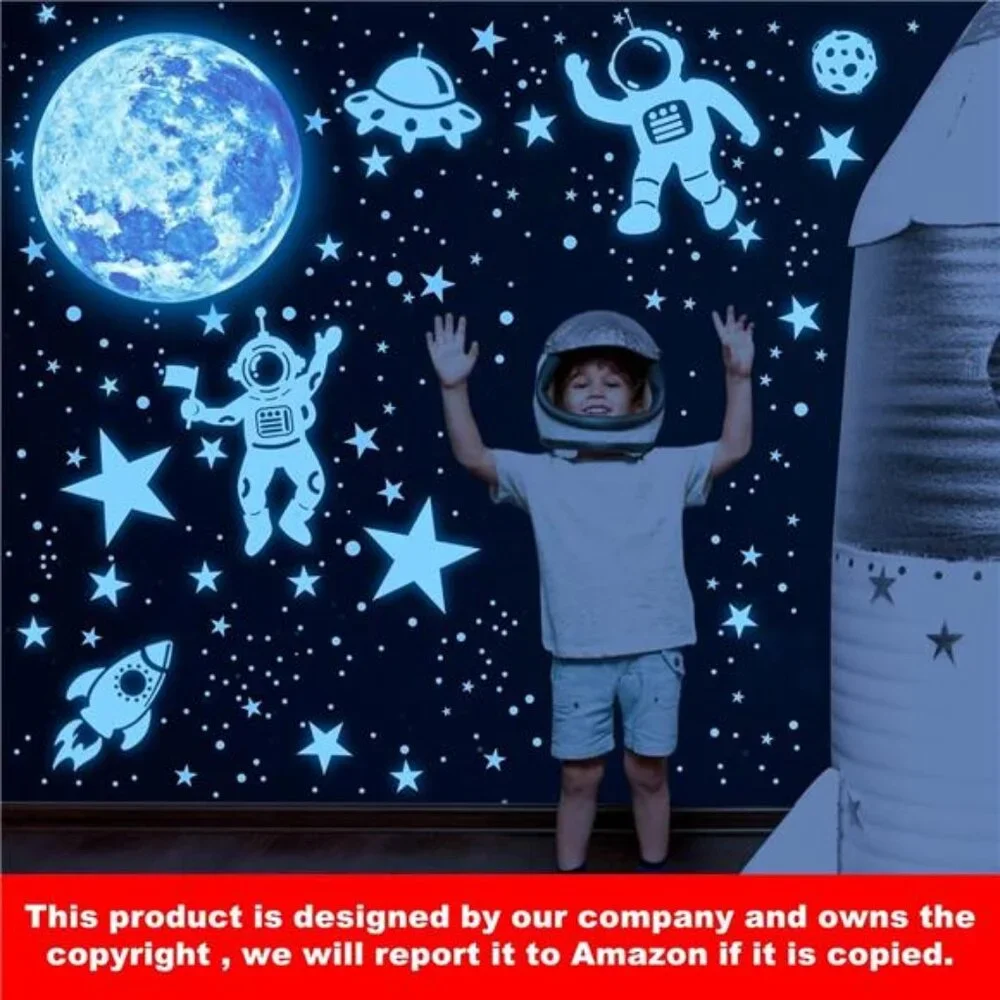 Glow in The Dark Stars for Ceiling 1106Pcs Glow in The Dark Moon and Planet